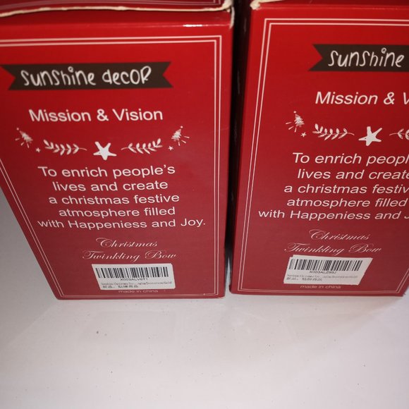 Christmas Tree Topper Bow Ornament with Glitter Satin Mesh Streamer - Picture 4 of 10